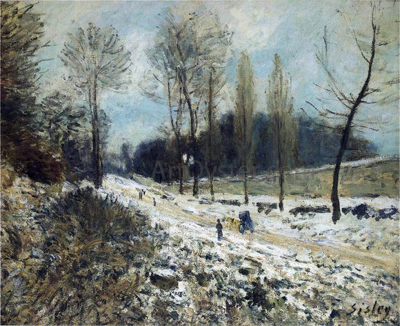  Alfred Sisley Route to Marly Le Roi in Snow - Canvas Art Print