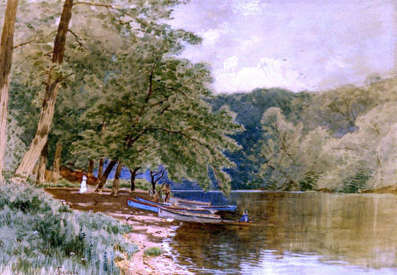  Alfred Thompson Bricher Rowboats for Hire - Canvas Art Print