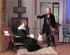  Martinus Rorbye Royal Hunt Master Von Zeuthen And His Wife - Canvas Art Print