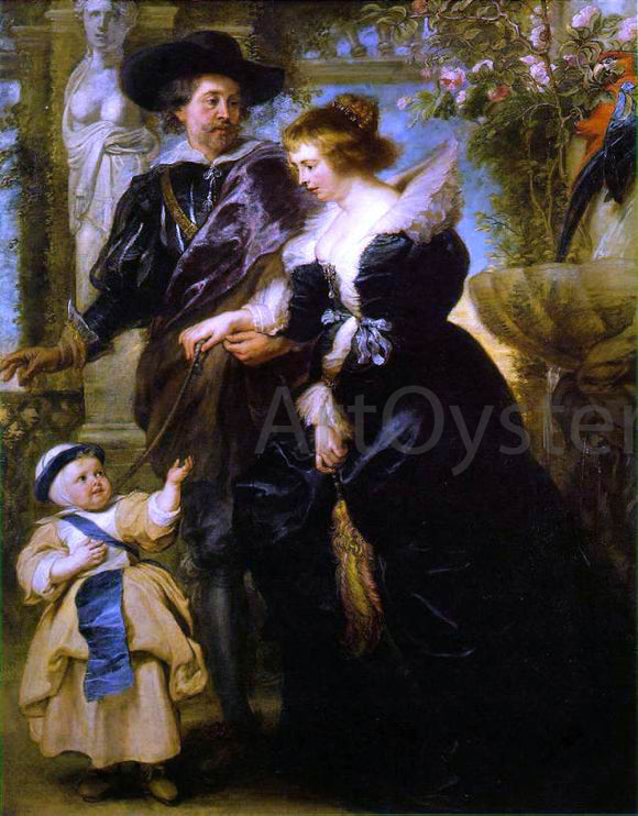  Peter Paul Rubens Rubens, his wife Helena Fourment, and their son Peter Paul - Canvas Art Print