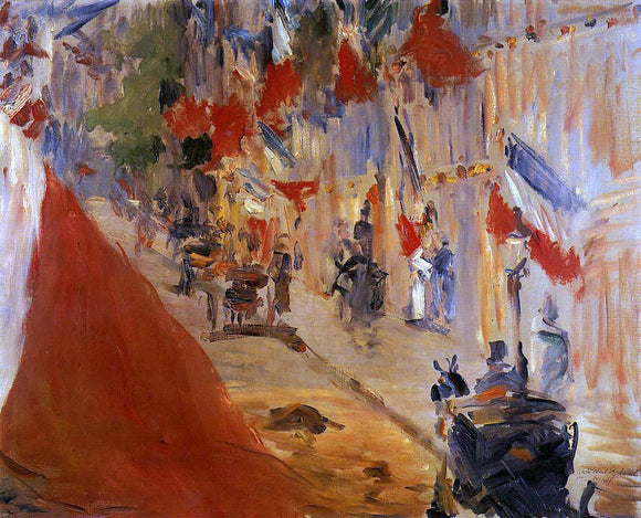  Edouard Manet Rue Mosnier Decorated with Flags - Canvas Art Print