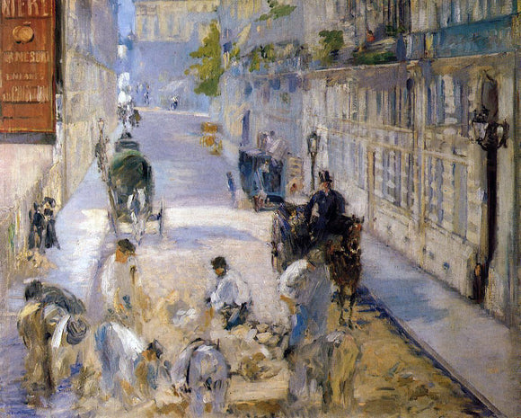  Edouard Manet Rue Mosnier with Road Menders - Canvas Art Print