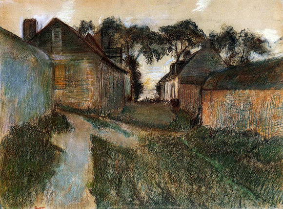  Edgar Degas Rue Quesnoy, Saint-Valery-sur-Somme - Canvas Art Print