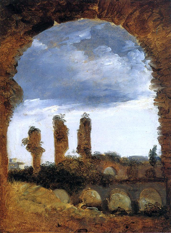  Francois-Marius Granet Ruined Columns in the Colosseum - Canvas Art Print