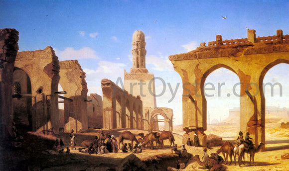  Prosper Marilhat Ruines de la Mosquee du Calife Hakem au Caire - Canvas Art Print