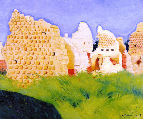  Felix Vallotton Ruins at Souain, Sunset - Canvas Art Print
