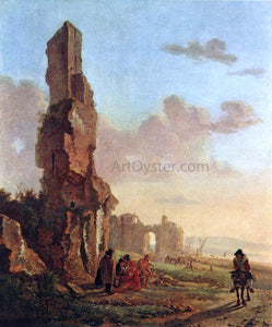  Jan Both Ruins at the Sea - Canvas Art Print