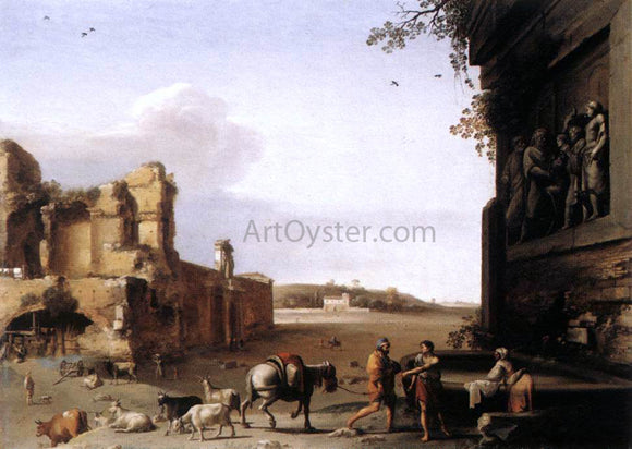  Cornelis Van Poelenburgh Ruins of Ancient Rome - Canvas Art Print