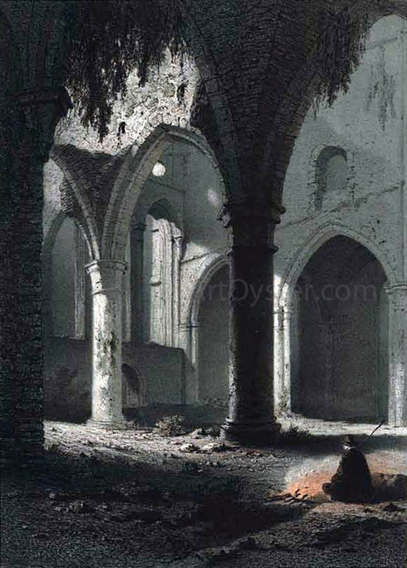  Francois Stroobant Ruins of the Abbey of Villers - Canvas Art Print
