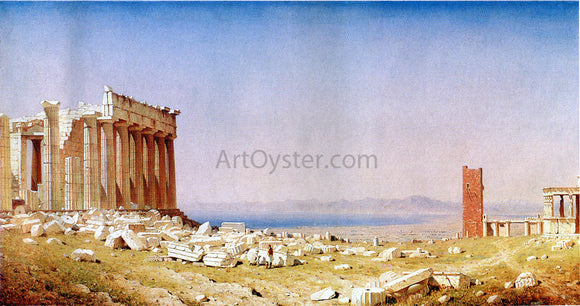  Sanford Robinson Gifford Ruins of the Parthenon - Canvas Art Print