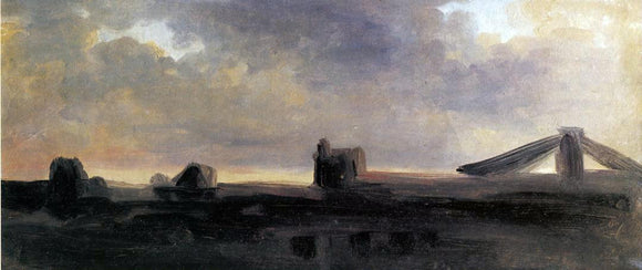  Pierre-Henri De Valenciennes Ruins on a Plain at Twilight - Canvas Art Print