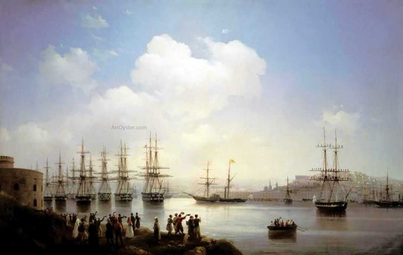  Ivan Constantinovich Aivazovsky Russian Squadron on the Raid of Sevastopol - Canvas Art Print