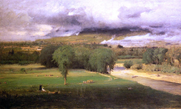  George Inness Sacco Ford: Conway Meadows - Canvas Art Print