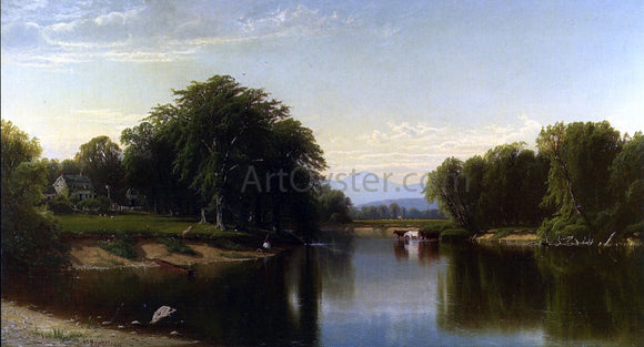 Alfred Thompson Bricher Saco River, New Hampshire - Canvas Art Print