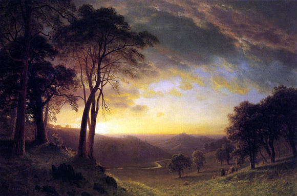  Albert Bierstadt Sacramento River Valley - Canvas Art Print