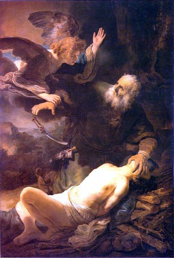  Rembrandt Van Rijn Sacrifice of Abraham - Canvas Art Print