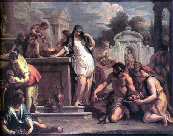 Sebastiano Ricci Sacrifice to Vesta - Canvas Art Print