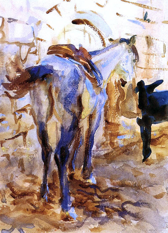  John Singer Sargent Saddle Horse, Palestine - Canvas Art Print