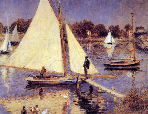  Pierre Auguste Renoir A Sailboat at Argenteuil - Canvas Art Print