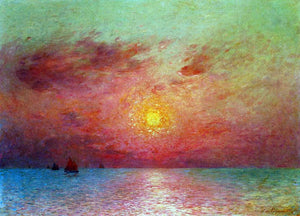  Ferdinand Du Puigaudeau Sailboats at Sea, Evening - Canvas Art Print