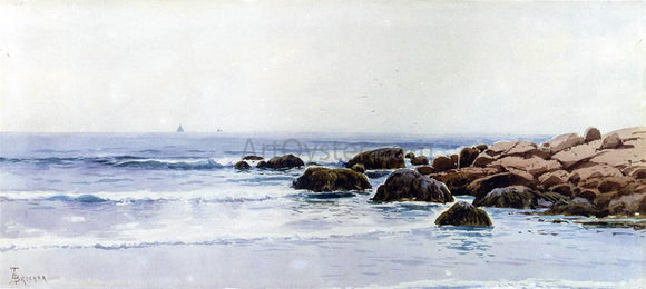  Alfred Thompson Bricher Sailboats off a Rocky Coast - Canvas Art Print