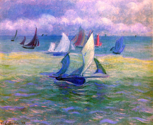  Theodore Earl Butler Sailboats on the Water - Canvas Art Print