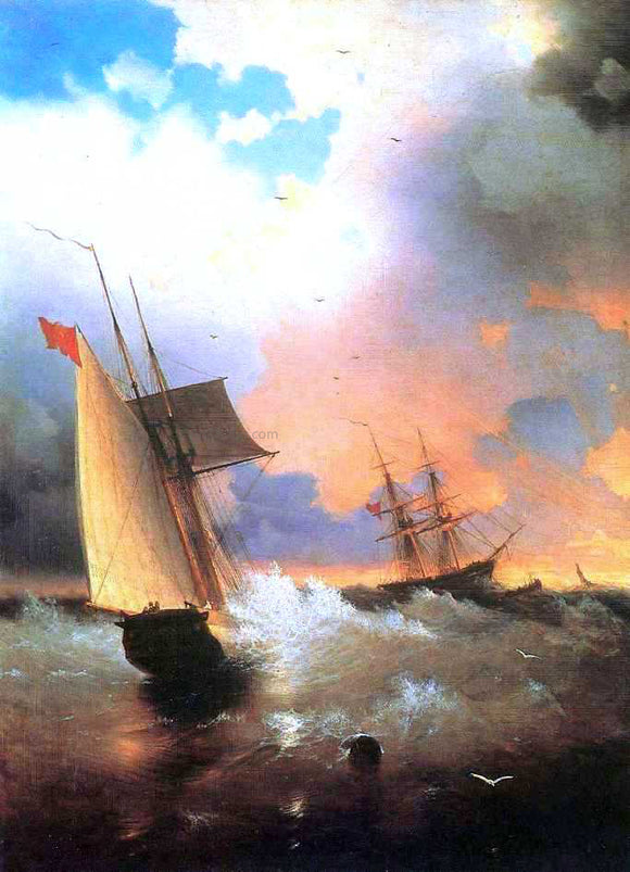  Ivan Constantinovich Aivazovsky Sailing Ship - Canvas Art Print