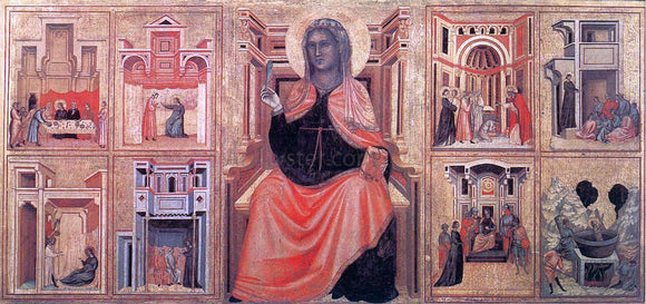 Master saint Cecilia Saint Cecilia Altarpiece - Canvas Art Print