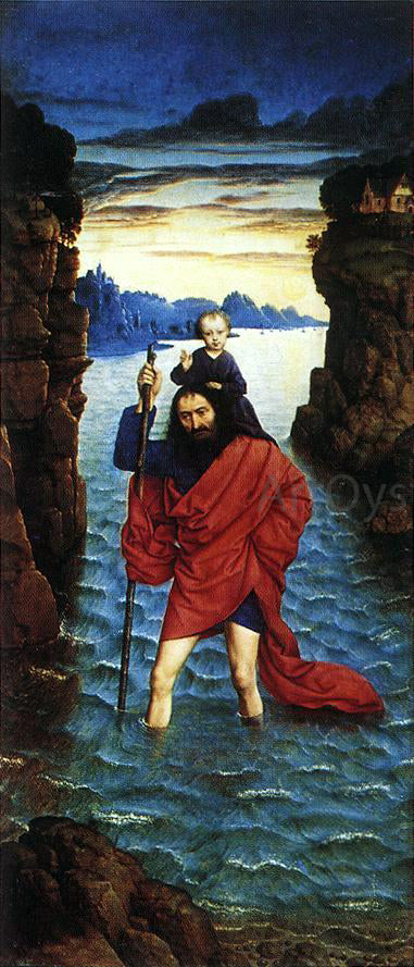  The Younger Dieric Bouts Saint Christopher - Canvas Art Print