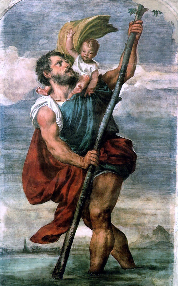 Titian Saint Christopher - Canvas Art Print