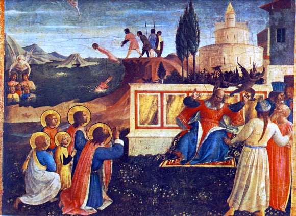  Fra Angelico Saint Cosmas and Saint Damian Salvaged (San Marco Altarpiece) - Canvas Art Print