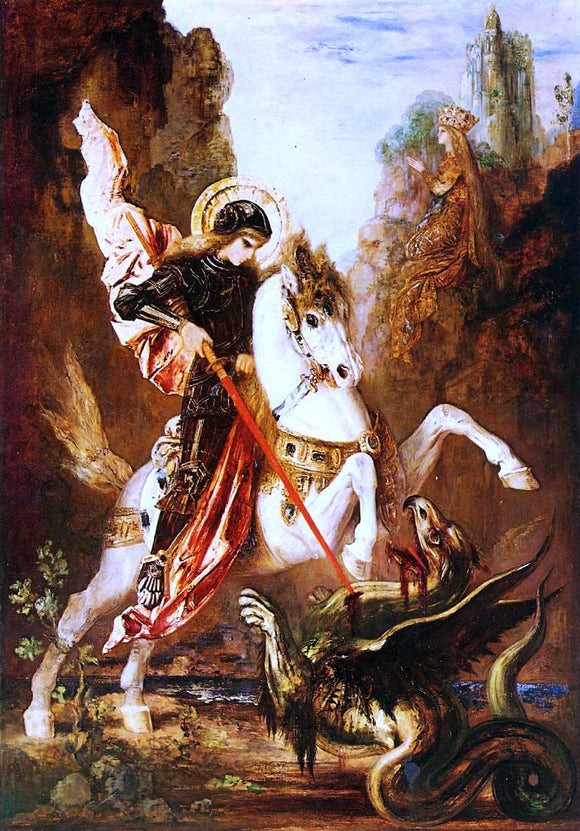  Gustave Moreau Saint George - Canvas Art Print