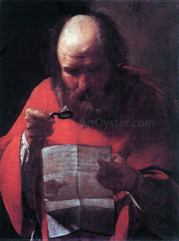  Georges De La Tour Saint Jerome Reading - Canvas Art Print