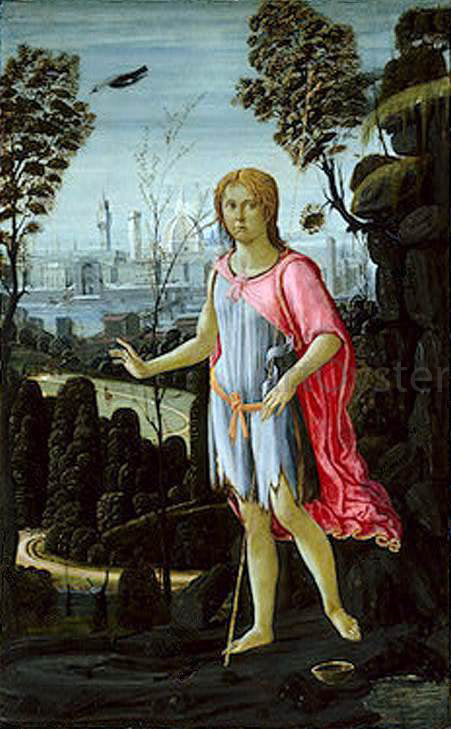  Jacopo Del Sellaio Saint John the Baptist - Canvas Art Print