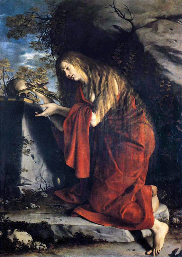  Orazio Gentileschi Saint Mary Magdalen in Penitence - Canvas Art Print