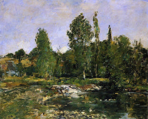  Eugene-Louis Boudin Saint-Cenery, a Pond - Canvas Art Print