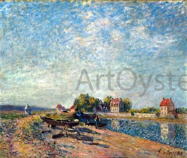  Alfred Sisley Saint-Mammes, Loing Canal - Canvas Art Print