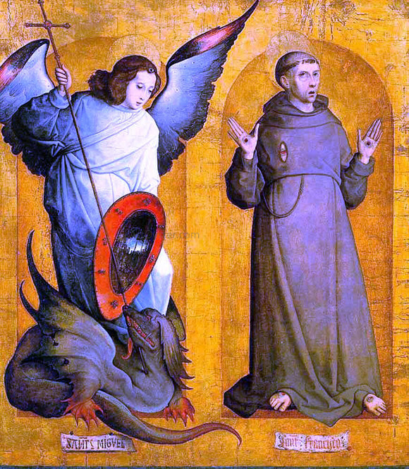 Juan De Flandes Saints Michael and Francis - Canvas Art Print