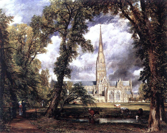  John Constable Salisbury Cathedral from the Bishop's Grounds - Canvas Art Print