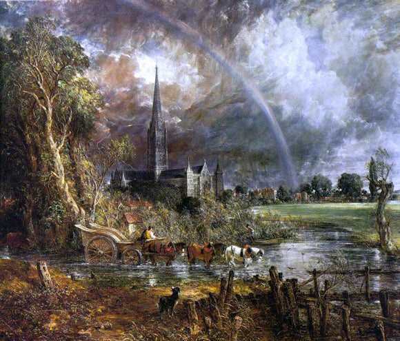  John Constable Salisbury Cathedral from the meadows - Canvas Art Print