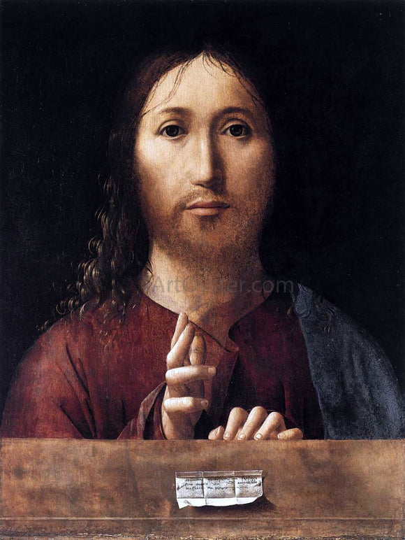  Antonello Da Messina Salvator Mundi - Canvas Art Print