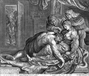  Jacob Matham Samson and Delilah - Canvas Art Print