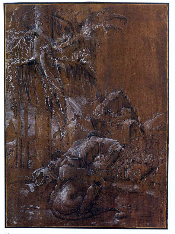  Albrecht Altdorfer Samson and the Lion - Canvas Art Print