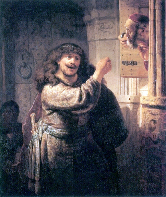 Rembrandt Van Rijn Samson Threatening his Father-in-law - Canvas Art Print
