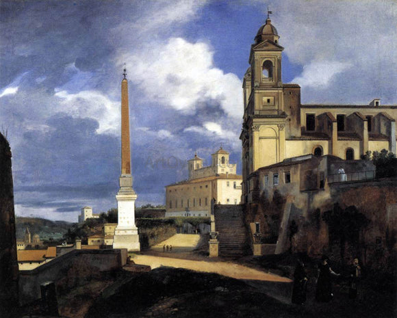  Francois-Marius Granet San Trinita dei Monti and the Villa Medici, Rome - Canvas Art Print