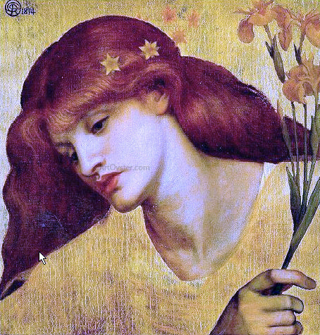  Dante Gabriel Rossetti Sancta Lillias - Canvas Art Print