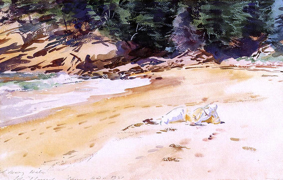  John Singer Sargent Sand Beach, Schooner Head, Maine - Canvas Art Print