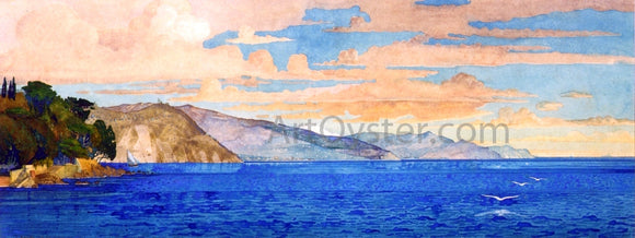  Carl Johan Forsberg Santa Margherita Ligure - Canvas Art Print