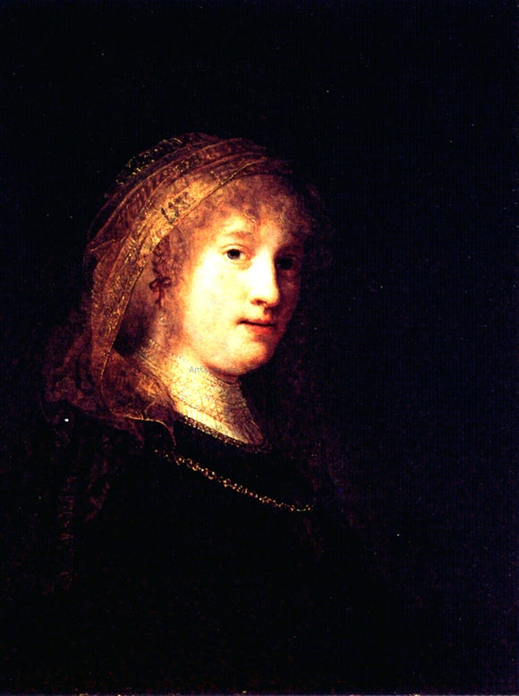 Rembrandt Van Rijn Saskia Wearing A Veil - Canvas Art Print