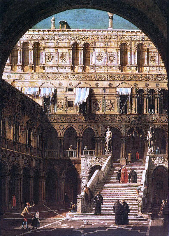  Canaletto Scala dei Giganti - Canvas Art Print